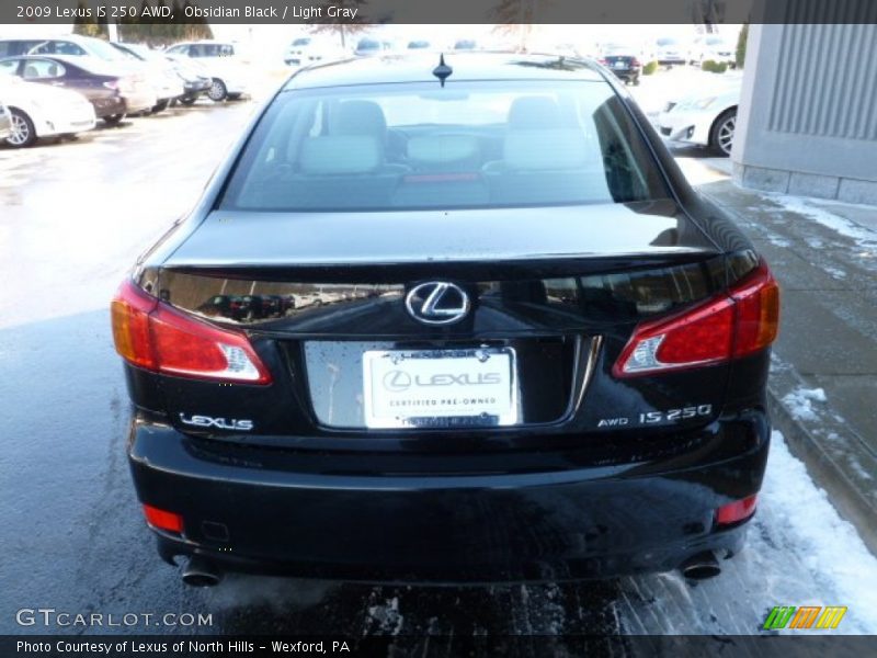 Obsidian Black / Light Gray 2009 Lexus IS 250 AWD