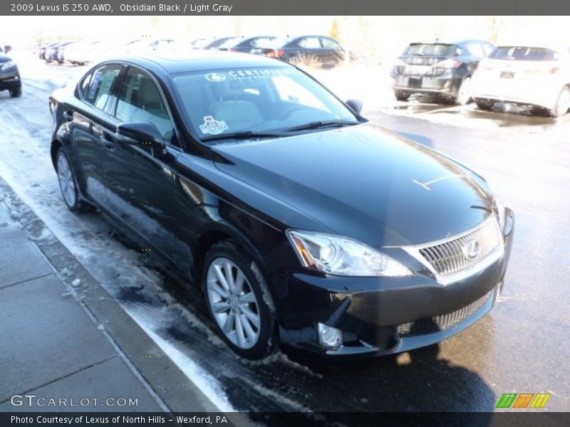 Obsidian Black / Light Gray 2009 Lexus IS 250 AWD