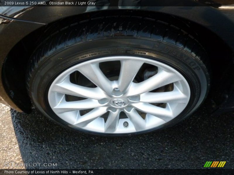 Obsidian Black / Light Gray 2009 Lexus IS 250 AWD