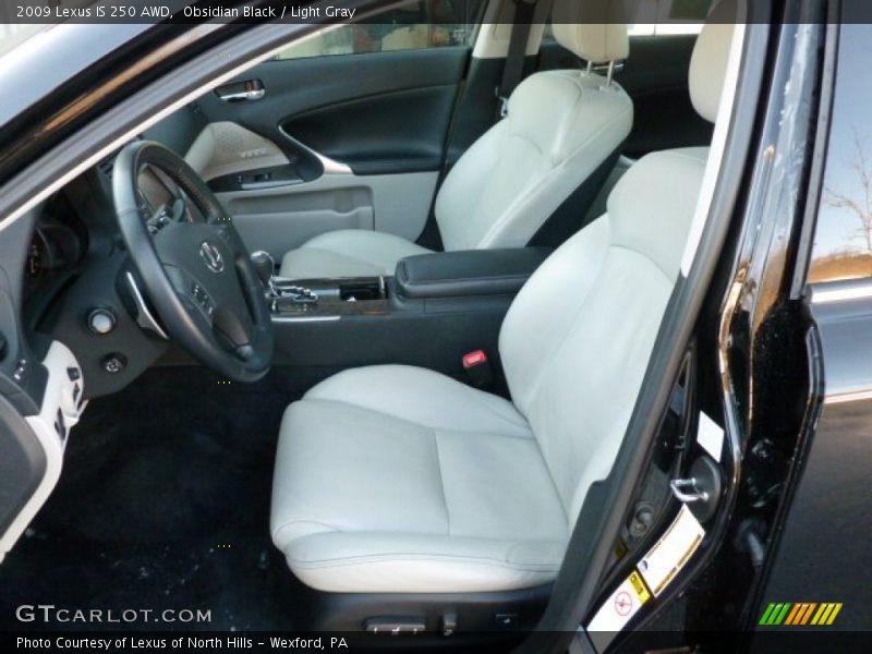 Obsidian Black / Light Gray 2009 Lexus IS 250 AWD