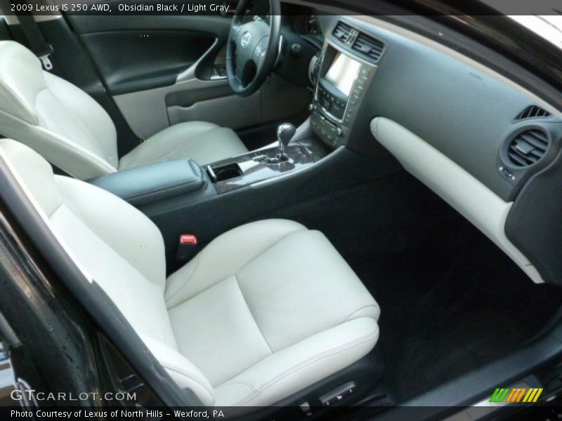 Obsidian Black / Light Gray 2009 Lexus IS 250 AWD