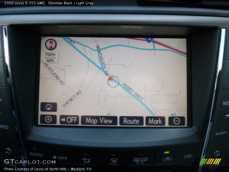 Obsidian Black / Light Gray 2009 Lexus IS 250 AWD