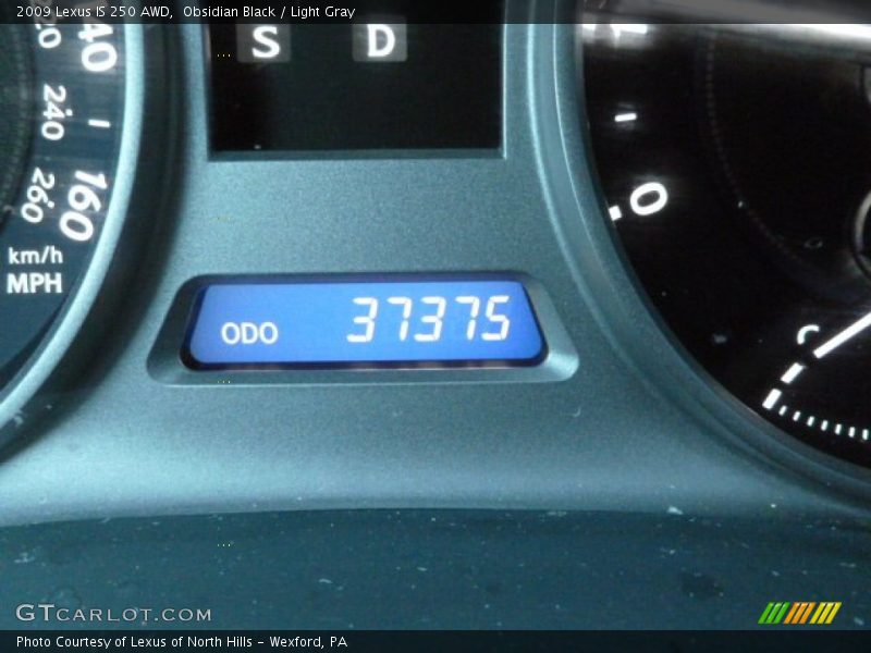 Obsidian Black / Light Gray 2009 Lexus IS 250 AWD