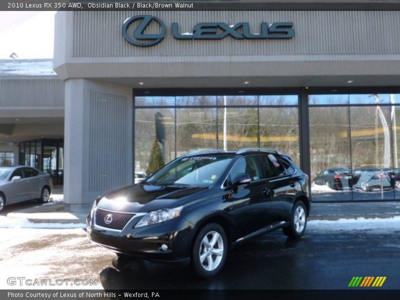 Obsidian Black / Black/Brown Walnut 2010 Lexus RX 350 AWD