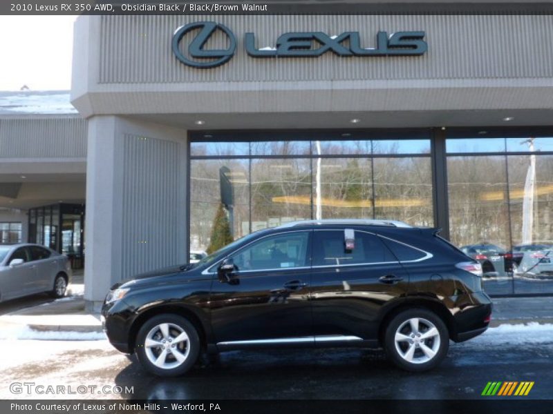 Obsidian Black / Black/Brown Walnut 2010 Lexus RX 350 AWD