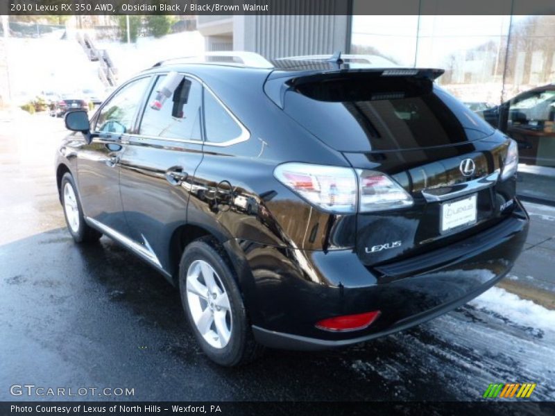 Obsidian Black / Black/Brown Walnut 2010 Lexus RX 350 AWD