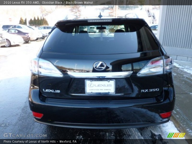 Obsidian Black / Black/Brown Walnut 2010 Lexus RX 350 AWD