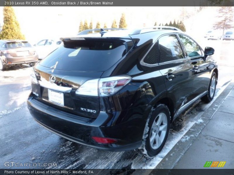 Obsidian Black / Black/Brown Walnut 2010 Lexus RX 350 AWD