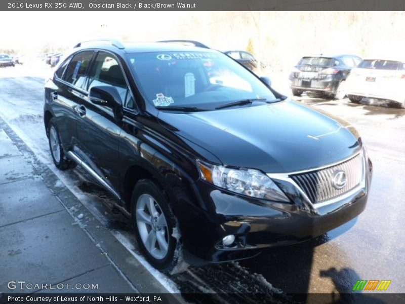 Obsidian Black / Black/Brown Walnut 2010 Lexus RX 350 AWD