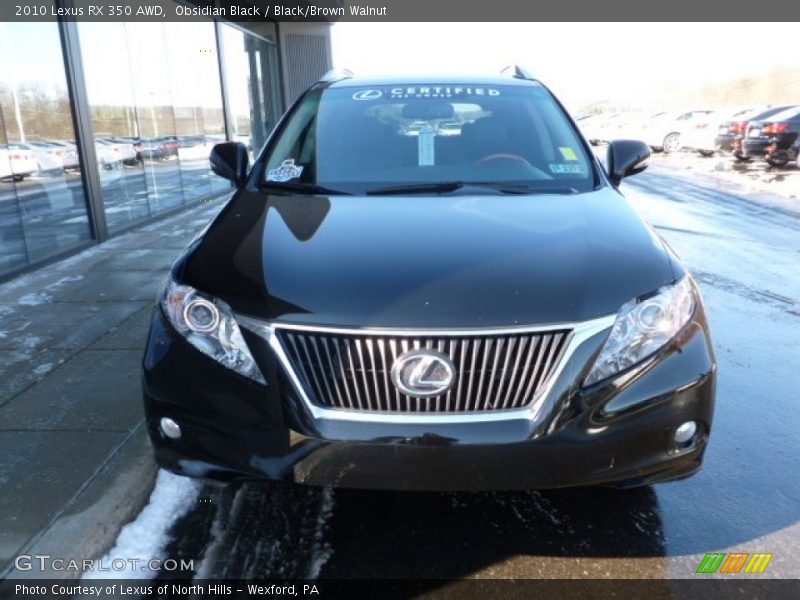 Obsidian Black / Black/Brown Walnut 2010 Lexus RX 350 AWD