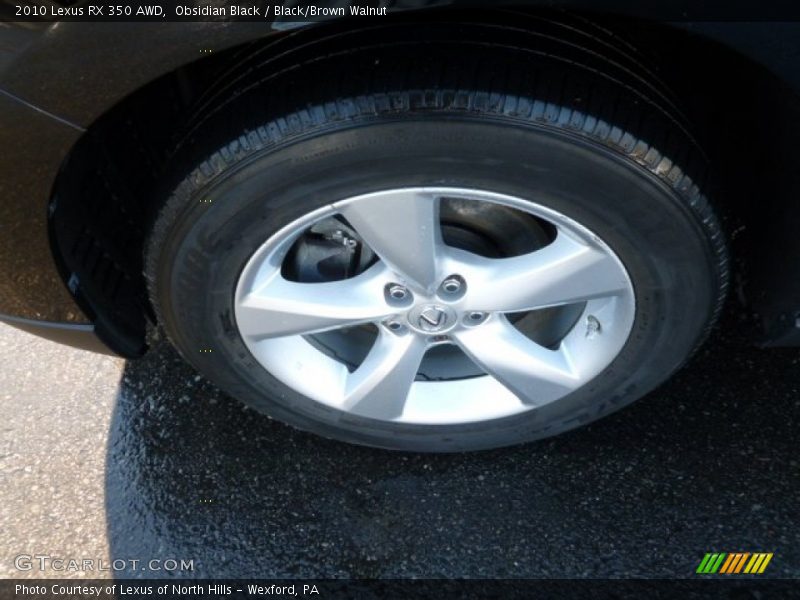 Obsidian Black / Black/Brown Walnut 2010 Lexus RX 350 AWD