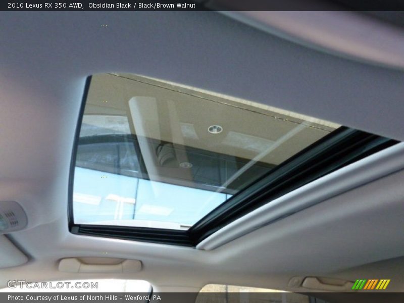 Obsidian Black / Black/Brown Walnut 2010 Lexus RX 350 AWD
