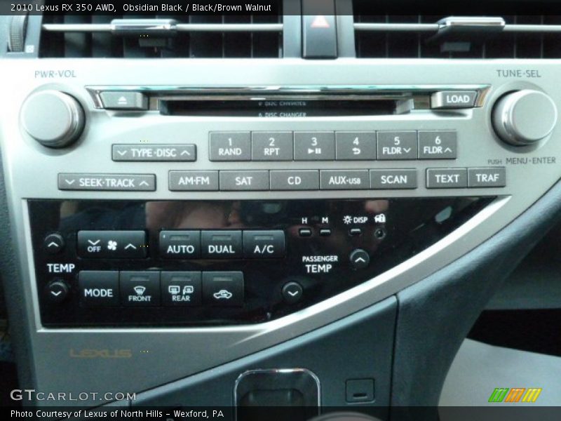 Obsidian Black / Black/Brown Walnut 2010 Lexus RX 350 AWD