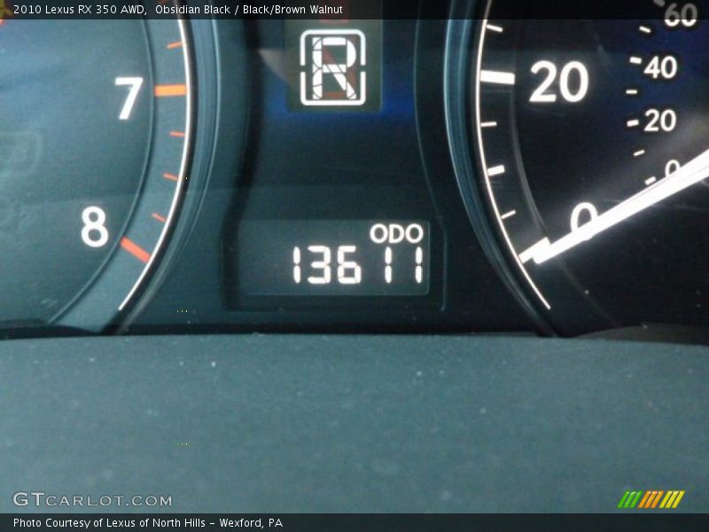 Obsidian Black / Black/Brown Walnut 2010 Lexus RX 350 AWD