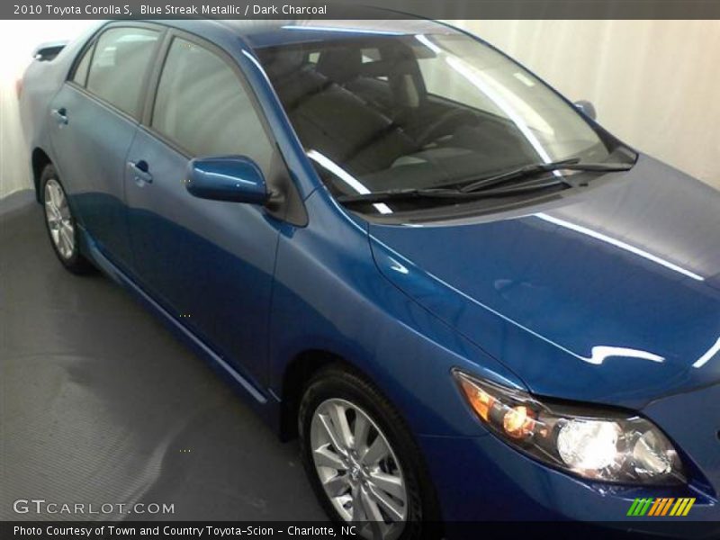 Blue Streak Metallic / Dark Charcoal 2010 Toyota Corolla S