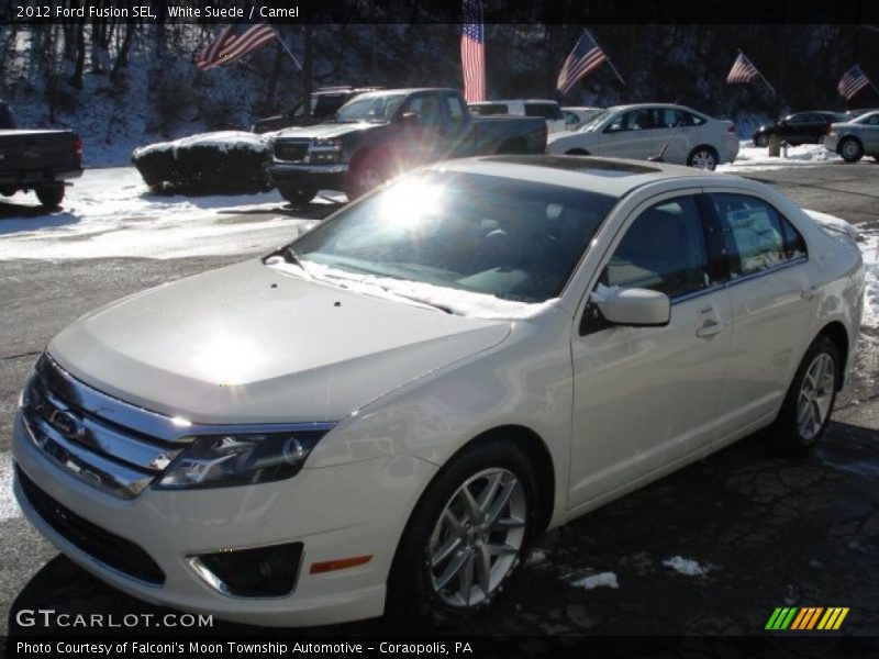 White Suede / Camel 2012 Ford Fusion SEL