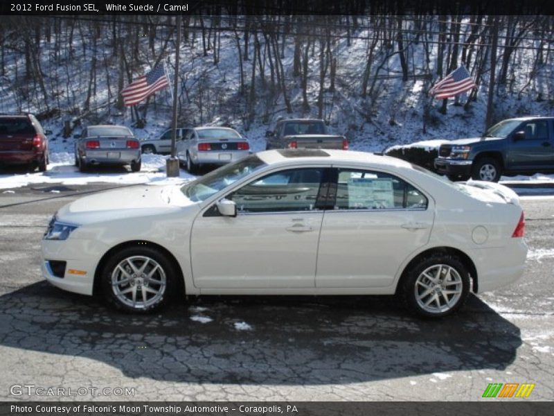 White Suede / Camel 2012 Ford Fusion SEL