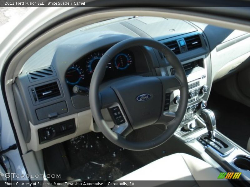 White Suede / Camel 2012 Ford Fusion SEL