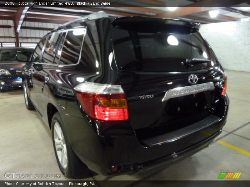 Black / Sand Beige 2008 Toyota Highlander Limited 4WD