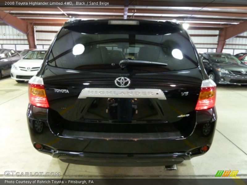 Black / Sand Beige 2008 Toyota Highlander Limited 4WD