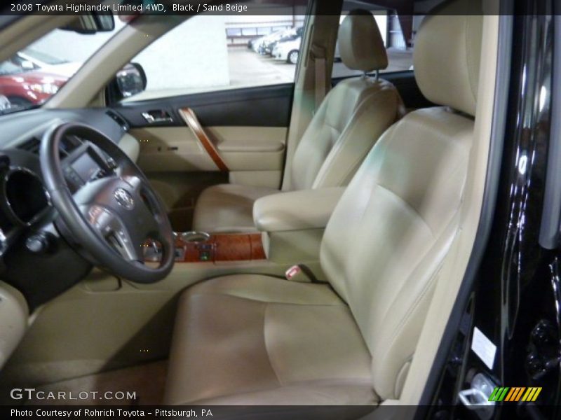 Black / Sand Beige 2008 Toyota Highlander Limited 4WD
