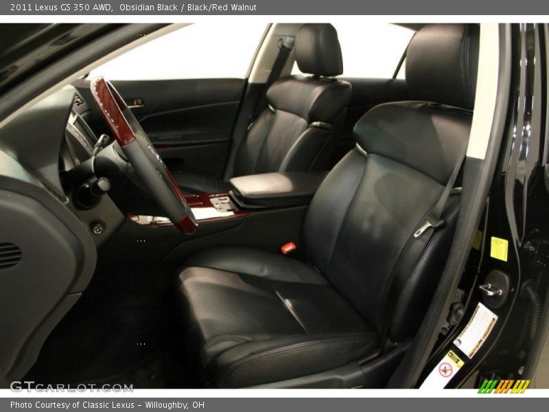 Obsidian Black / Black/Red Walnut 2011 Lexus GS 350 AWD