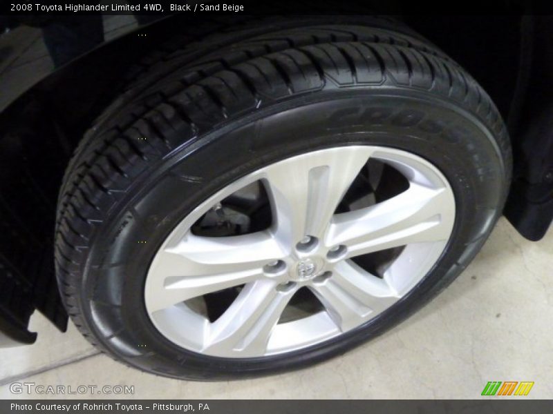 Black / Sand Beige 2008 Toyota Highlander Limited 4WD