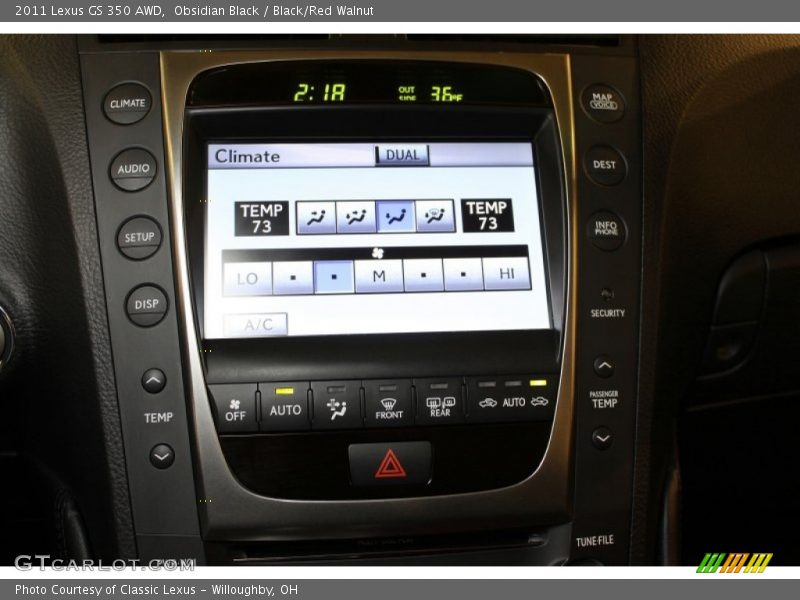 Obsidian Black / Black/Red Walnut 2011 Lexus GS 350 AWD