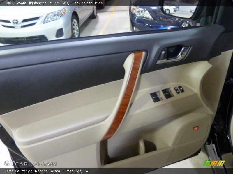 Black / Sand Beige 2008 Toyota Highlander Limited 4WD