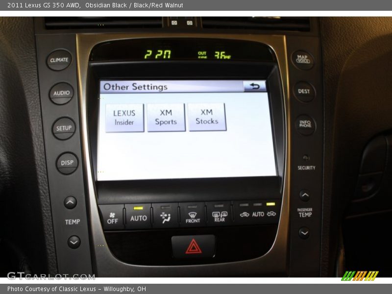 Obsidian Black / Black/Red Walnut 2011 Lexus GS 350 AWD