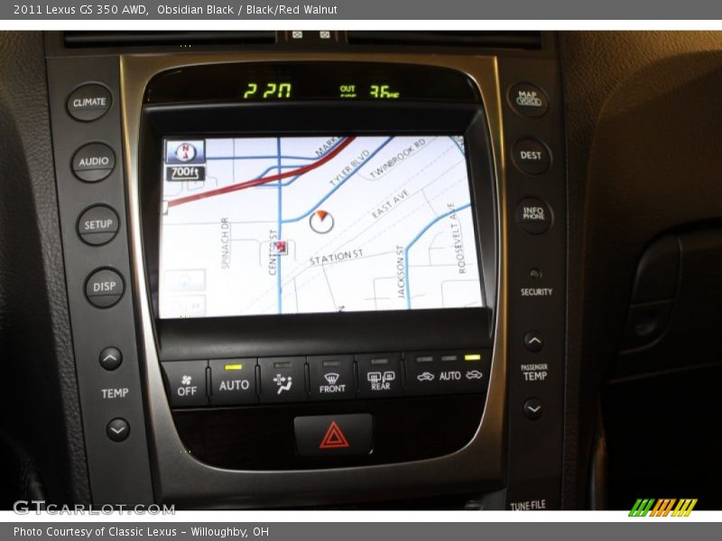 Obsidian Black / Black/Red Walnut 2011 Lexus GS 350 AWD