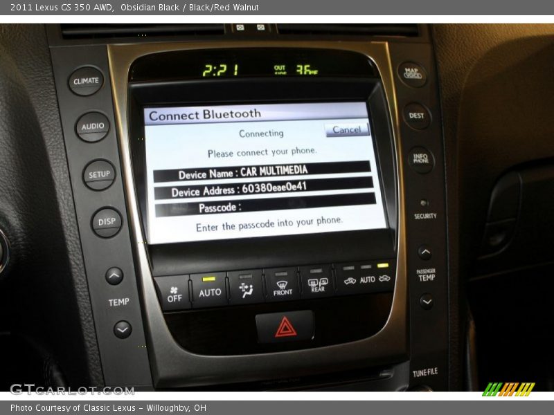 Obsidian Black / Black/Red Walnut 2011 Lexus GS 350 AWD