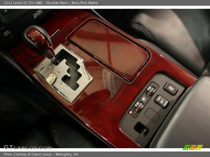Obsidian Black / Black/Red Walnut 2011 Lexus GS 350 AWD