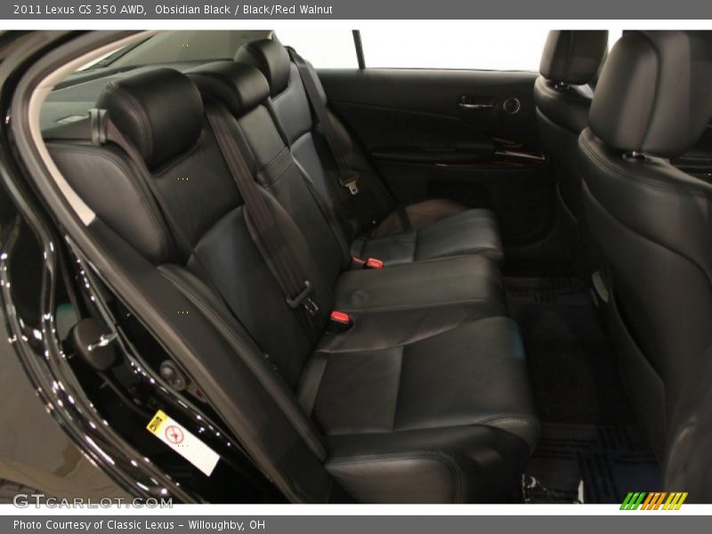Obsidian Black / Black/Red Walnut 2011 Lexus GS 350 AWD