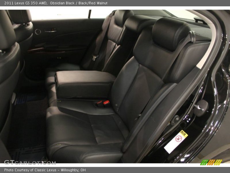 Obsidian Black / Black/Red Walnut 2011 Lexus GS 350 AWD