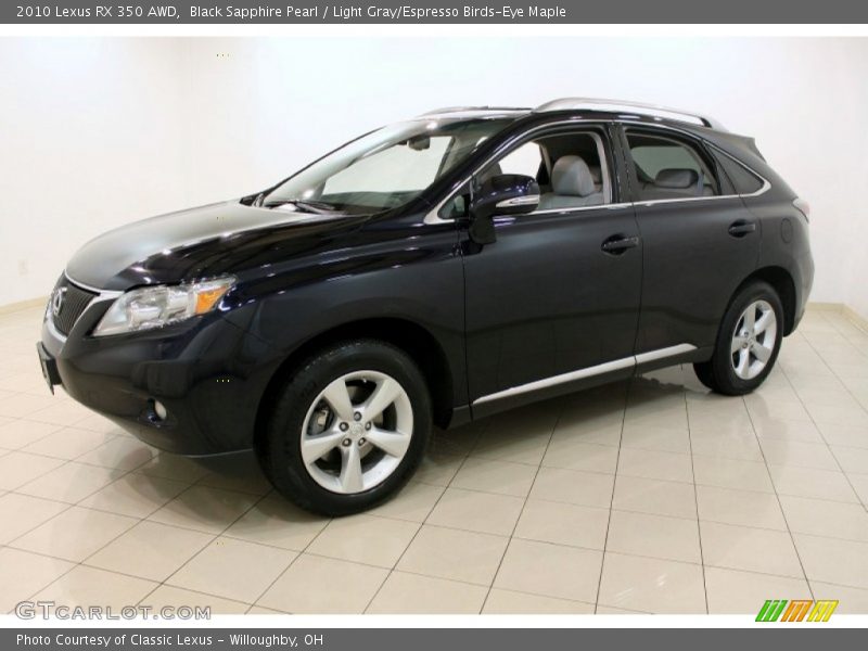 Black Sapphire Pearl / Light Gray/Espresso Birds-Eye Maple 2010 Lexus RX 350 AWD