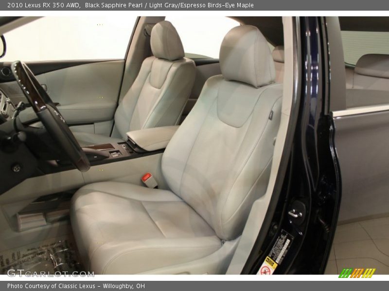 Black Sapphire Pearl / Light Gray/Espresso Birds-Eye Maple 2010 Lexus RX 350 AWD