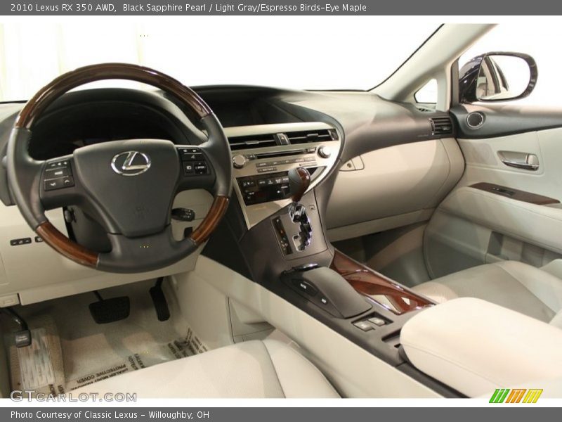 Black Sapphire Pearl / Light Gray/Espresso Birds-Eye Maple 2010 Lexus RX 350 AWD