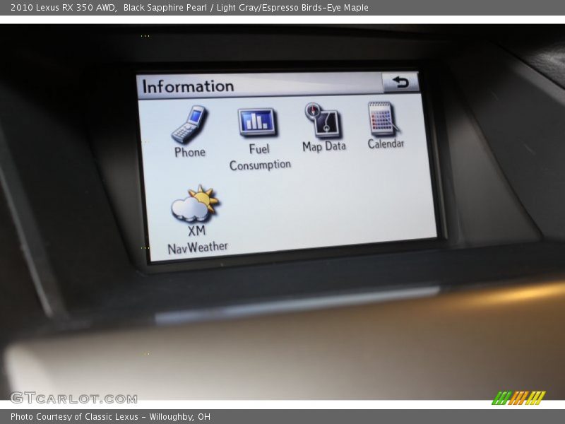 Black Sapphire Pearl / Light Gray/Espresso Birds-Eye Maple 2010 Lexus RX 350 AWD