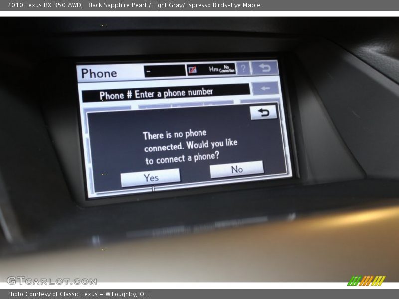 Black Sapphire Pearl / Light Gray/Espresso Birds-Eye Maple 2010 Lexus RX 350 AWD