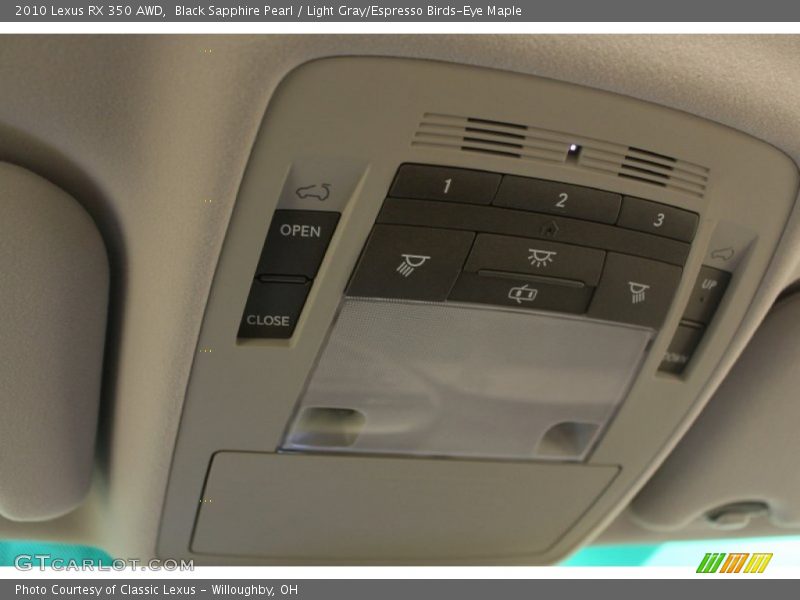 Black Sapphire Pearl / Light Gray/Espresso Birds-Eye Maple 2010 Lexus RX 350 AWD