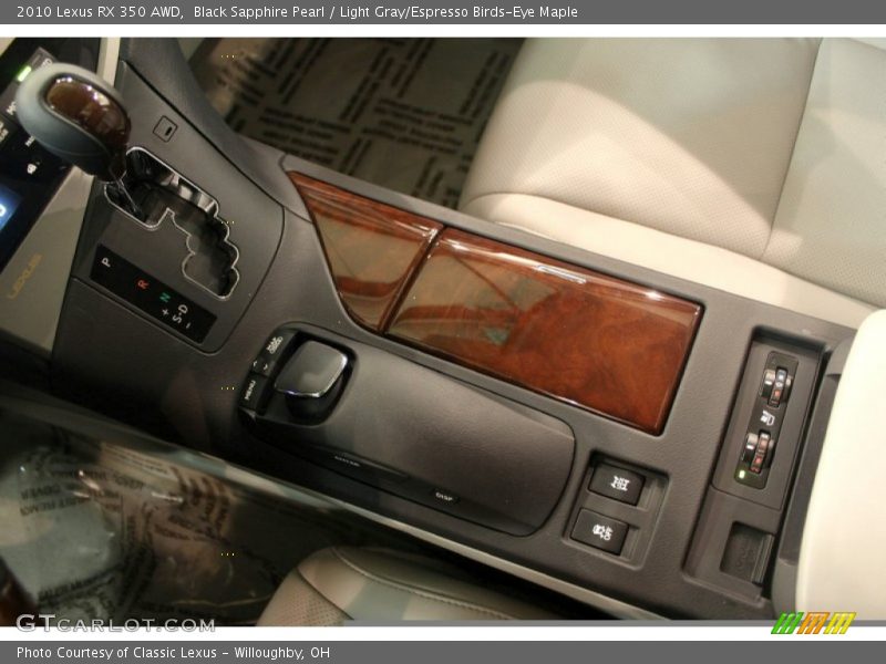 Black Sapphire Pearl / Light Gray/Espresso Birds-Eye Maple 2010 Lexus RX 350 AWD