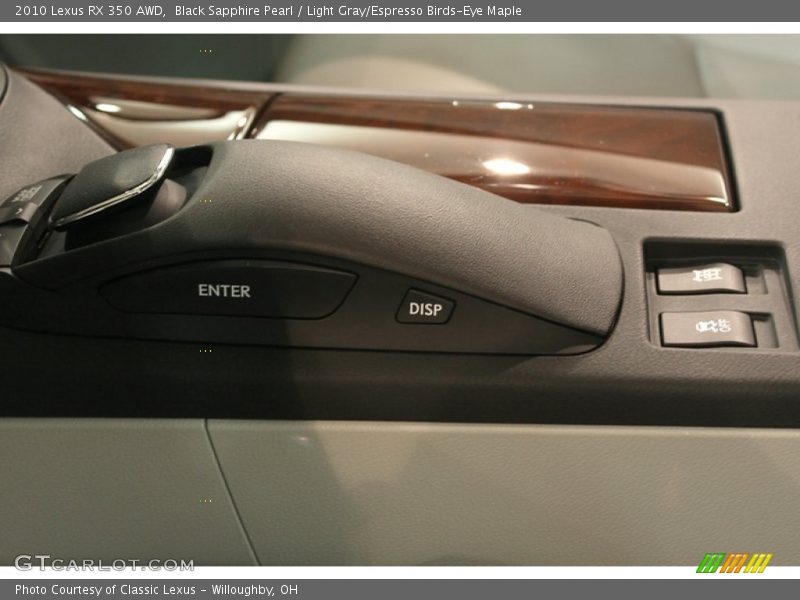 Black Sapphire Pearl / Light Gray/Espresso Birds-Eye Maple 2010 Lexus RX 350 AWD
