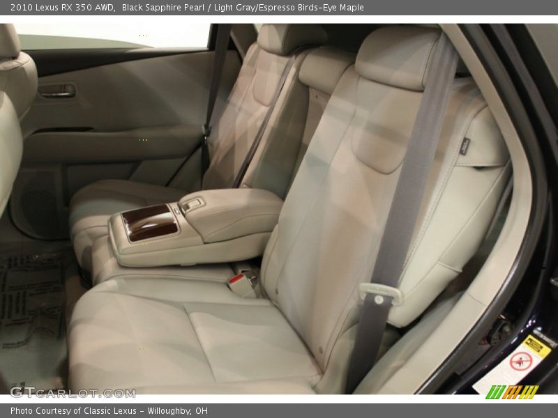Black Sapphire Pearl / Light Gray/Espresso Birds-Eye Maple 2010 Lexus RX 350 AWD