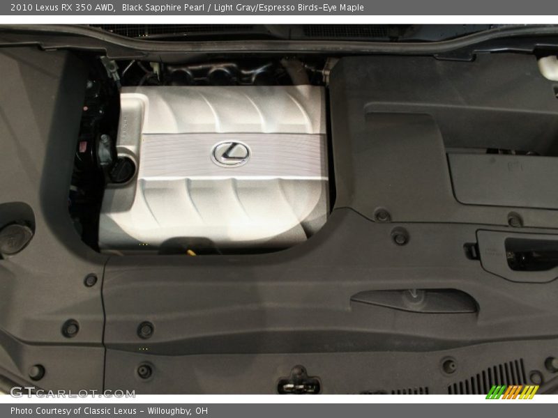 Black Sapphire Pearl / Light Gray/Espresso Birds-Eye Maple 2010 Lexus RX 350 AWD
