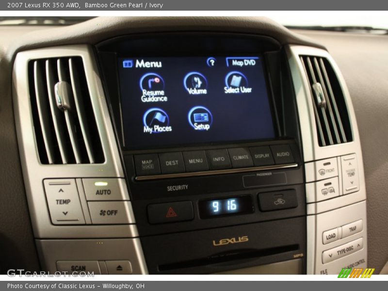 Bamboo Green Pearl / Ivory 2007 Lexus RX 350 AWD