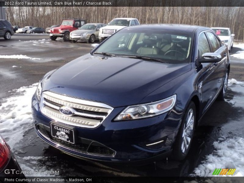Dark Blue Pearl / Charcoal Black 2012 Ford Taurus Limited
