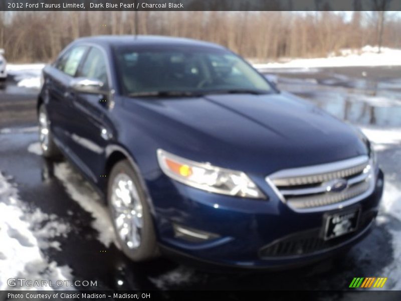 Dark Blue Pearl / Charcoal Black 2012 Ford Taurus Limited