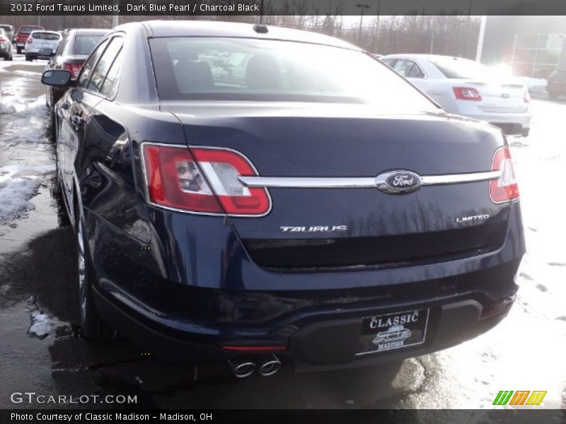 Dark Blue Pearl / Charcoal Black 2012 Ford Taurus Limited