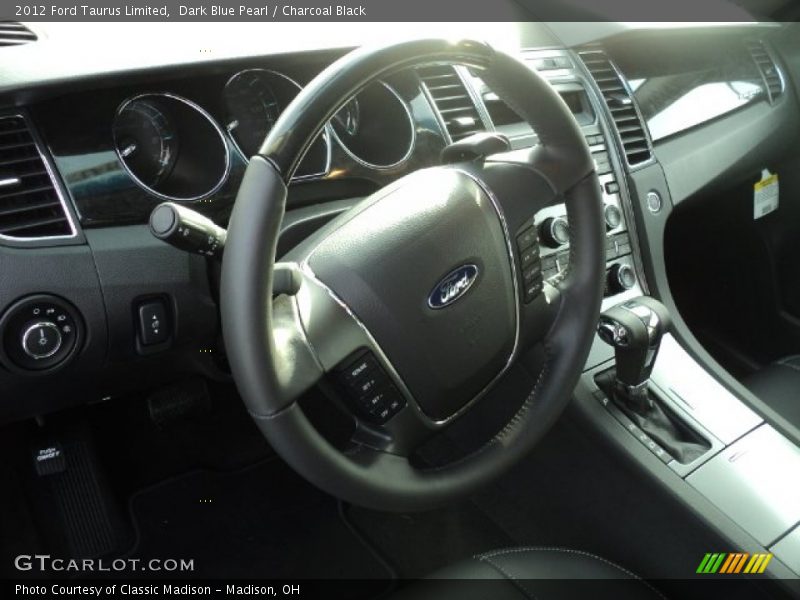 Dark Blue Pearl / Charcoal Black 2012 Ford Taurus Limited